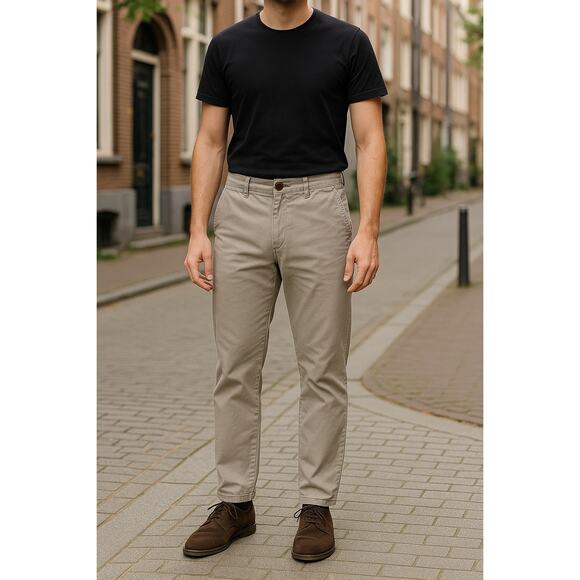 Banana Republic Straight Fit Chino Pants Men’s 32x30 Gray 100% Cotton -2 FLAW - Picture 8 of 16